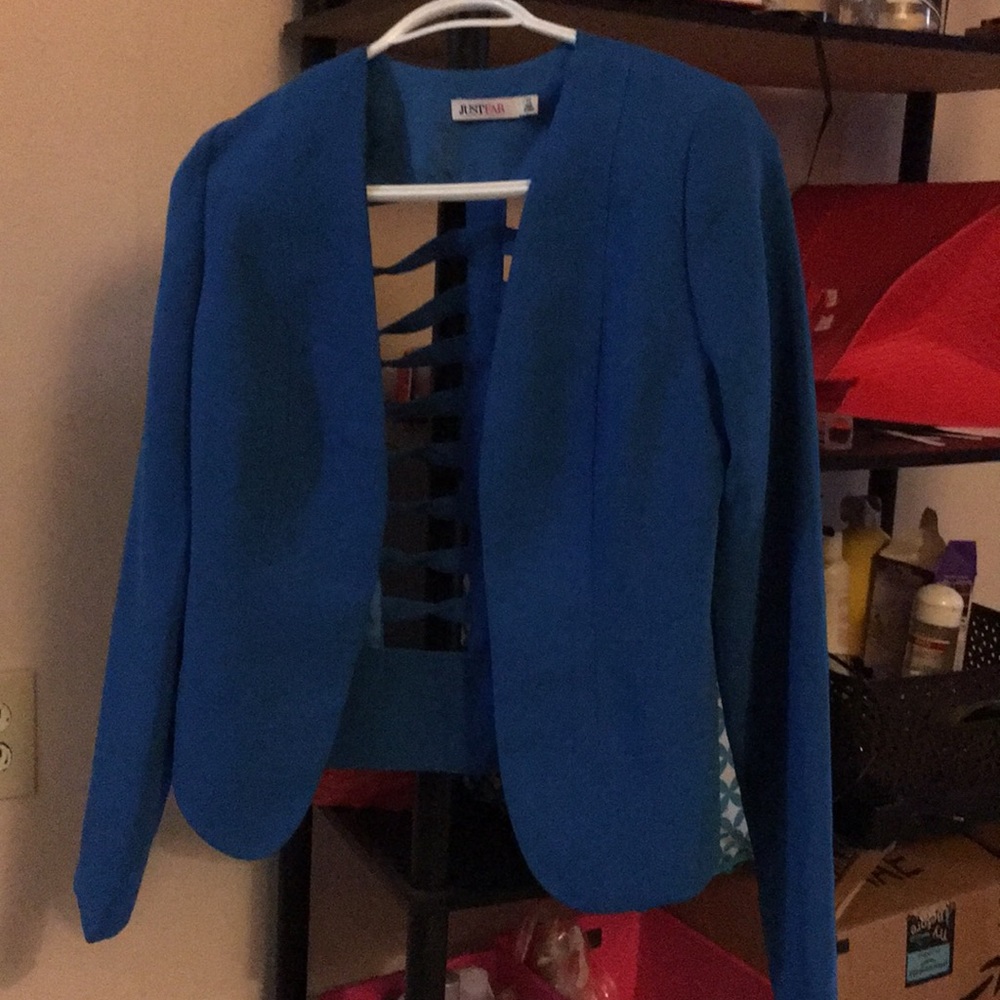 Xs just fab blue colbat blazer
